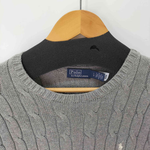 ポロバイラルフローレン Polo by RALPH LAUREN スモールポニー刺繍 ケーブル編みコットンニット レディース 170/96A