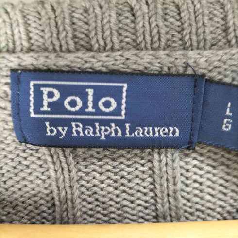 ポロバイラルフローレン Polo by RALPH LAUREN スモールポニー刺繍 ケーブル編みコットンニット レディース 170/96A