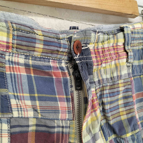 ジェイクルー J.CREW チェック柄 パッチワークショーツ メンズ 32inch