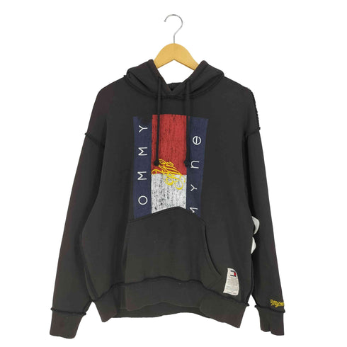 トミージーンズ tommy jeans Hoodie ロゴ刺繍 プリント プルオーバーパーカー メンズ import:S