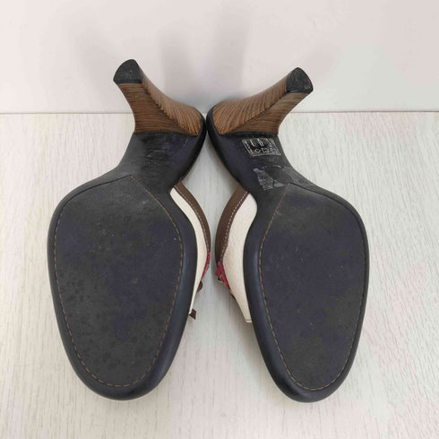 トッズ TOD’S ウッドヒール リボンデザイン ハイヒールサンダル レディース 34 1/2