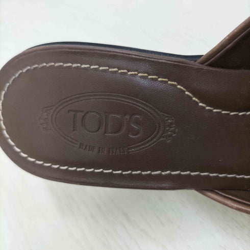 トッズ TOD’S ウッドヒール リボンデザイン ハイヒールサンダル レディース 34 1/2