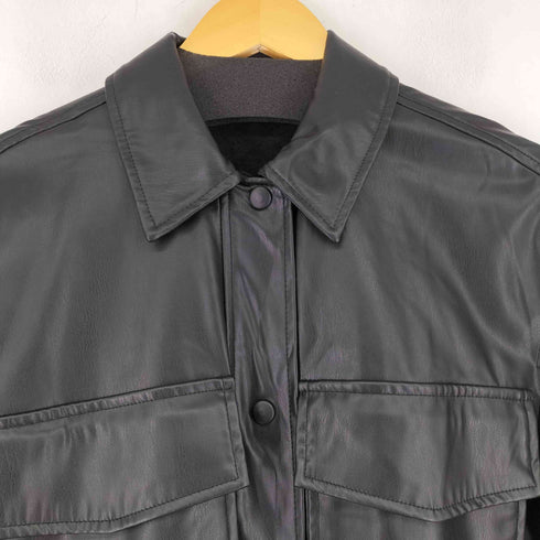ザラ ZARA FAUX LEATHER OVERSHIRT レディース US XS