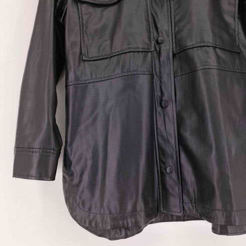 ザラ ZARA FAUX LEATHER OVERSHIRT レディース US XS