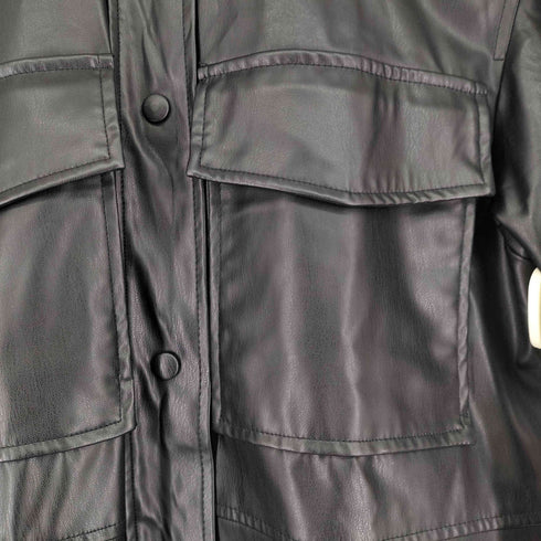 ザラ ZARA FAUX LEATHER OVERSHIRT レディース US XS