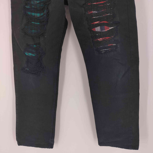 リーバイス Levis 90S 英国製 501 ユーロ ボタン裏311 後染め ボタンフライ ブラックデニムパンツ メンズ W34 L32