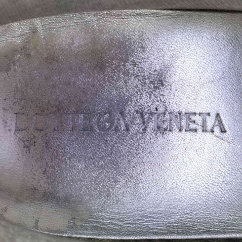 ボッテガヴェネタ BOTTEGA VENETA シルバー ラメ アンクル パドルブーツ メンズ