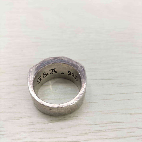 S&A} }925刻印 スタッズリング メンズ 16号