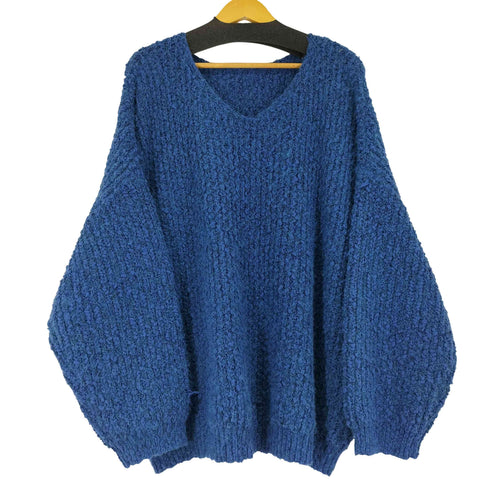 アーシー earthy ドロップヤーンVネックニット レディース FREE