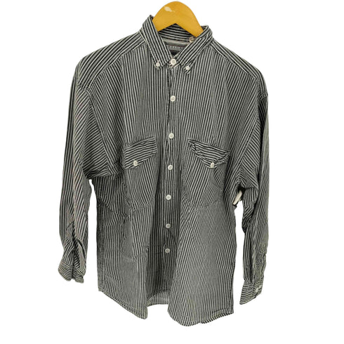 D.E.L.U.X.E clothing co BD 2ポケット ストライプ L/S シャツ メンズ import:M