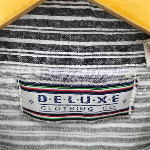 D.E.L.U.X.E clothing co BD 2ポケット ストライプ L/S シャツ メンズ import:M