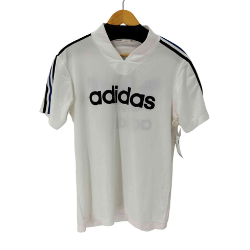 アディダス adidas 90s デサント製 バックロゴプリントS/Sゲームシャツ メンズ L-O