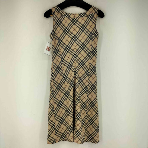 バーバリーブルーレーベル BURBERRY BLUE LABEL ロゴ刺繍 ノヴァチェック ノースリーブワンピース レディース 38