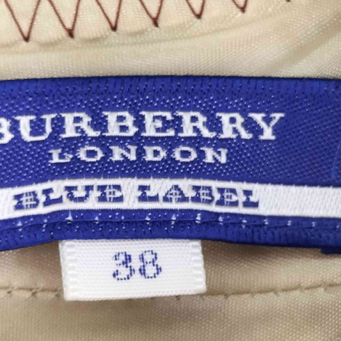 バーバリーブルーレーベル BURBERRY BLUE LABEL ロゴ刺繍 ノヴァチェック ノースリーブワンピース レディース 38