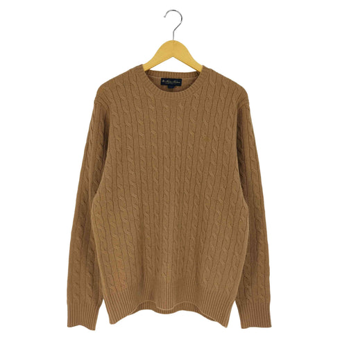 ブルックスブラザーズ BROOKS BROTHERS ウール GFロゴ ケーブル クルーネックセーター メンズ import:L