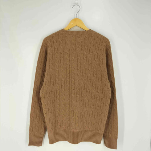 ブルックスブラザーズ BROOKS BROTHERS ウール GFロゴ ケーブル クルーネックセーター メンズ import:L