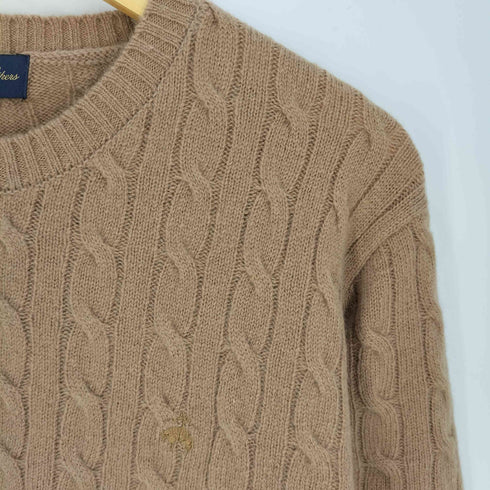 ブルックスブラザーズ BROOKS BROTHERS ウール GFロゴ ケーブル クルーネックセーター メンズ import:L