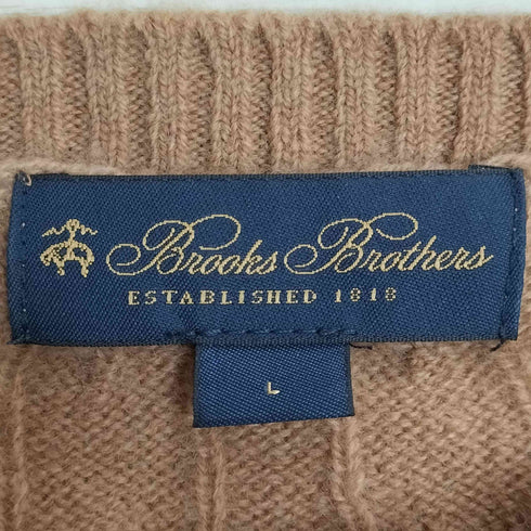 ブルックスブラザーズ BROOKS BROTHERS ウール GFロゴ ケーブル クルーネックセーター メンズ import:L