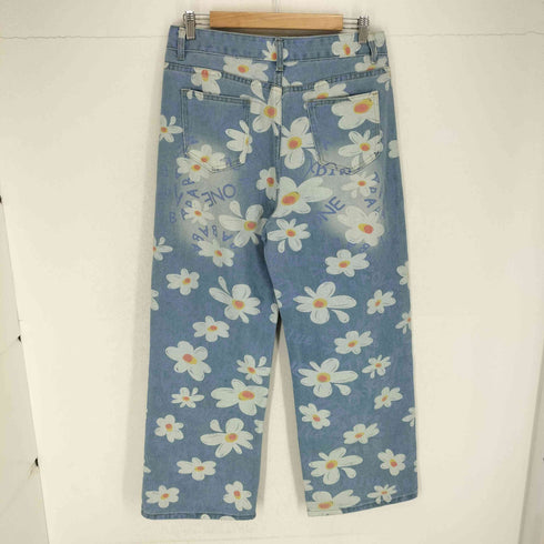 FASHION JEANS 花柄プリントワイドデニムパンツ Y2K メンズ XXL