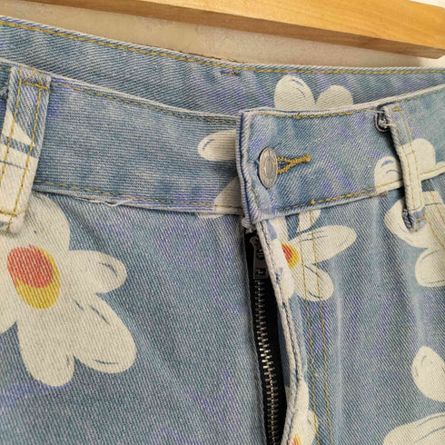FASHION JEANS 花柄プリントワイドデニムパンツ Y2K メンズ XXL