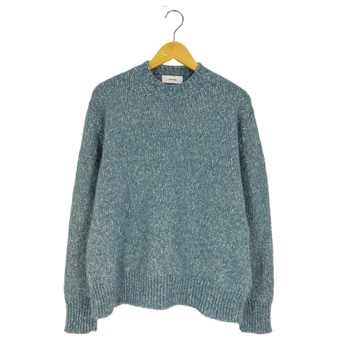 ラルディー二 LARDINI イタリア製 コットンアルパカ メランジクルーネックニット メンズ import:L