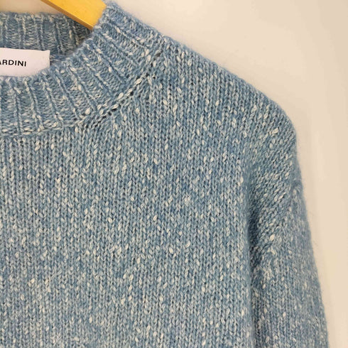 ラルディー二 LARDINI イタリア製 コットンアルパカ メランジクルーネックニット メンズ import:L