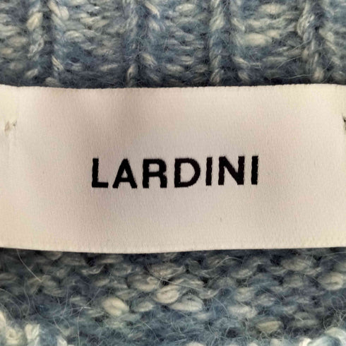 ラルディー二 LARDINI イタリア製 コットンアルパカ メランジクルーネックニット メンズ import:L