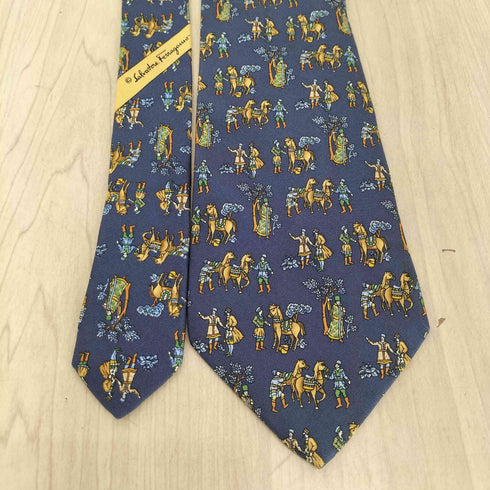 サルヴァトーレフェラガモ Salvatore Ferragamo 総柄シルクネクタイ メンズ