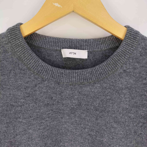 エイトン ATON FINE WOOL MELTON CREWNECK SWEATER ファインウール メルトン クルーネック セーター メンズ 06