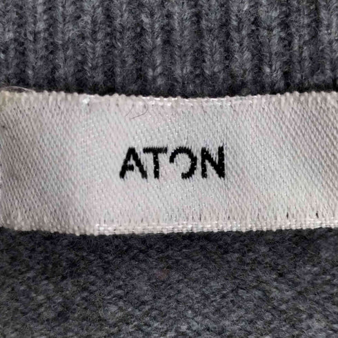 エイトン ATON FINE WOOL MELTON CREWNECK SWEATER ファインウール メルトン クルーネック セーター メンズ 06