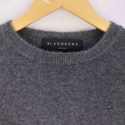 セントアンドリュース St. Andrews ホース刺繍 カシミヤ クルーネック ニット メンズ JPN:L