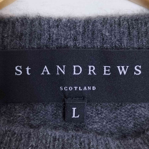 セントアンドリュース St. Andrews ホース刺繍 カシミヤ クルーネック ニット メンズ JPN:L