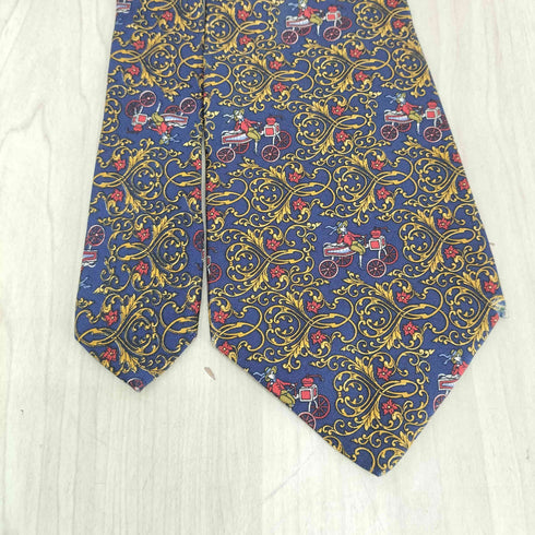 サルヴァトーレフェラガモ Salvatore Ferragamo 馬車柄シルクネクタイ メンズ