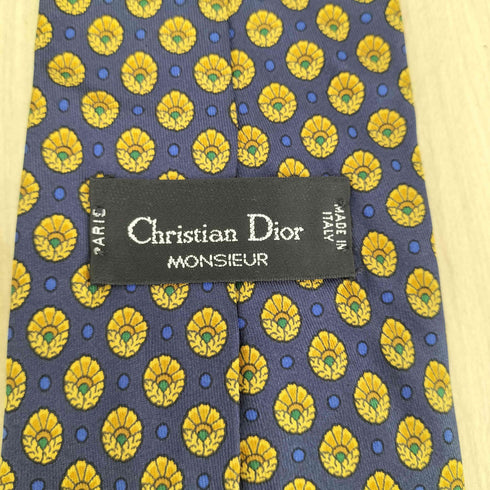 クリスチャンディオール Christian Dior 花柄シルクネクタイ メンズ