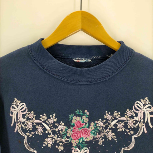 ヘインズ Hanes 花柄刺繍 スウェット レディース