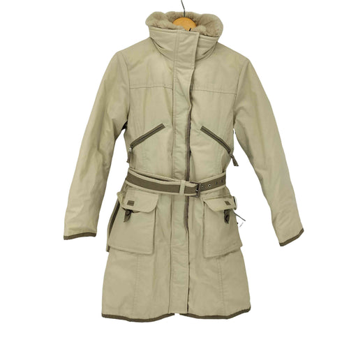 マックスマーラウィーケンドライン Max Mara WEEKEND LINE 襟ファー ベルト付き コート レディース JPN:38