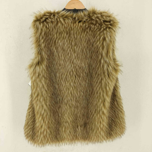 ザラ ZARA ホック式 フェイクファーベスト レディース import:M