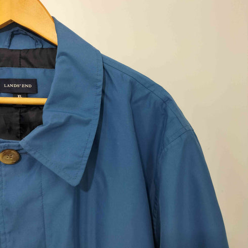 ランズエンド LANDS END ポリエステル フライフロント ステンカラーコート メンズ import:XL