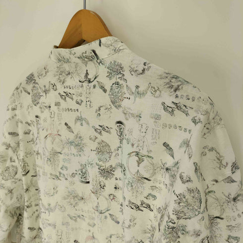 ネストローブ nest Robe 21AW UpcycleLino MANDALAJU コラボ ビッグ バンド カラー シャツ ユニセックス メンズ JPN:2