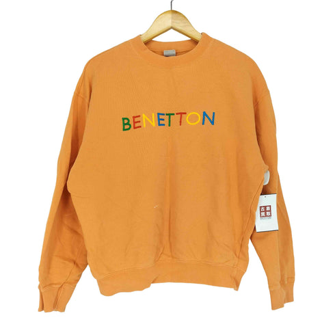ユナイテッドカラーズオブベネトン UNITED COLORS OF BENETTON イタリア製 フロント刺繍クルーネックスウェット メンズ JPN:S