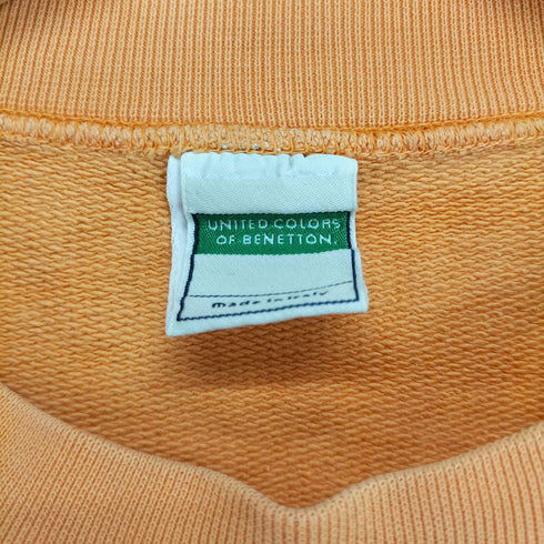 ユナイテッドカラーズオブベネトン UNITED COLORS OF BENETTON イタリア製 フロント刺繍クルーネックスウェット メンズ JPN:S