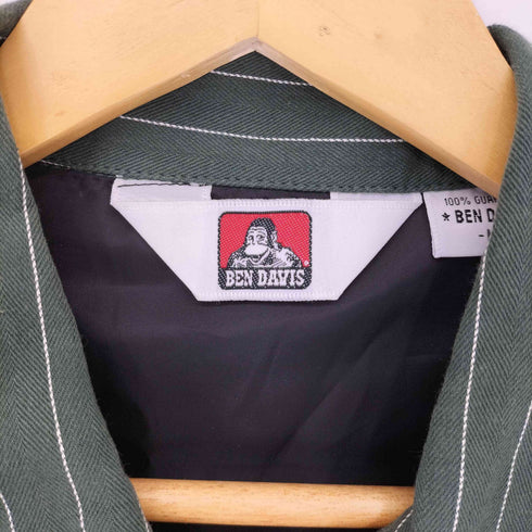ベンデイビス BEN DAVIS チェーンステッチ ストライプ ジップアップワークジャケット メンズ JPN:M