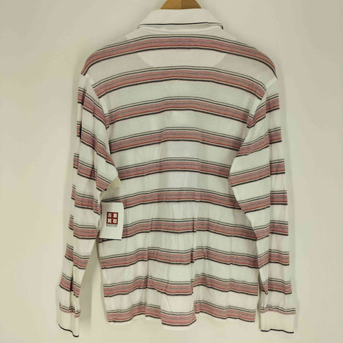 バーバリーゴルフ BURBERRY GOLF ロゴ 刺繍 ボーダー L/S ポロシャツ メンズ import:M