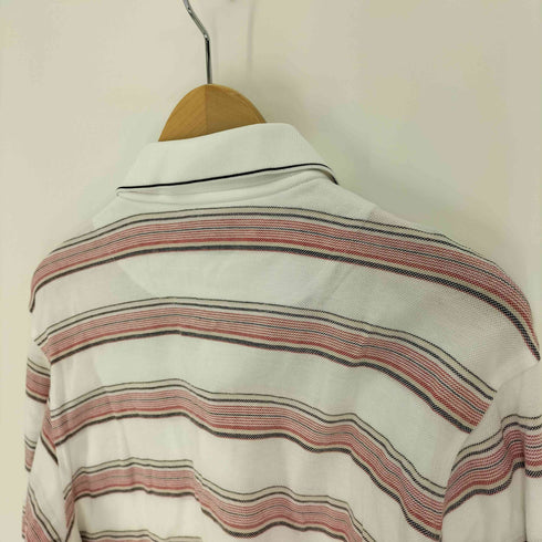 バーバリーゴルフ BURBERRY GOLF ロゴ 刺繍 ボーダー L/S ポロシャツ メンズ import:M