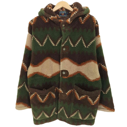 チャップスラルフローレン CHAPS RALPH LAUREN 80s 総柄 フリースボアパーカー メンズ import:L