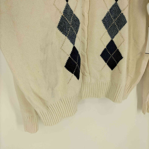 ドッカーズ DOCKERS 香港製 アーガイル柄 ケーブル コットン ニット セーター メンズ import:XL