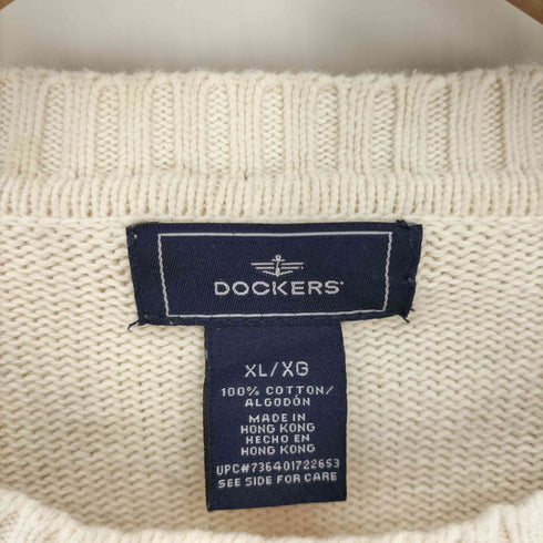ドッカーズ DOCKERS 香港製 アーガイル柄 ケーブル コットン ニット セーター メンズ import:XL