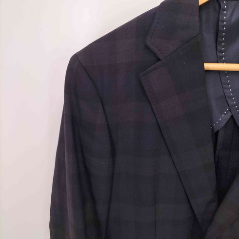 ケント Kent Super 100S Premium Wool ブラックウォッチ 銀ボタン 2B テーラードジャケット メンズ 92 A5
