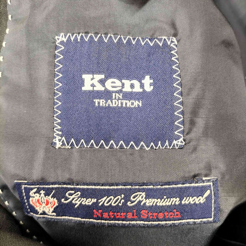 ケント Kent Super 100S Premium Wool ブラックウォッチ 銀ボタン 2B テーラードジャケット メンズ 92 A5