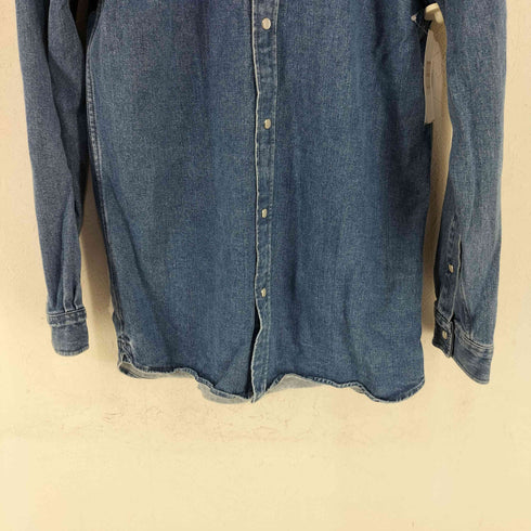 ラコステ LACOSTE REGULAR FIT フロントロゴ刺繍 スナップボタン デニムシャツ メンズ FR 39